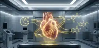 Kalp sağlığı için sağlıklı beslenme ve elektronik sigaranın damar sağlığına etkilerini gösteren dijital illüstrasyon