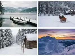 Kış kaçamakları için Sapanca, Abant, Kartepe ve Uludağ gibi popüler lokasyonları yansıtan doğa ve kar manzarası