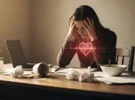 Stres kalp krizini nasıl tetikliyor? Genç yaşta artan risklere dikkat! Kronik stresin kalp üzerindeki etkilerini ve damar sağlığını temsil eden kardiyovasküler sistem analizi görseli.