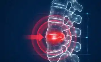 Bel fıtığı belirtileri ve tedavisi: Ağrıyı dindiren 9 uzman önerisi Bel fıtığı belirtileri ve omurgadaki sinir basısı illüstrasyonu