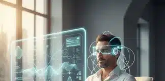 Beyin parlatma: Psikoterapi ve nörobiyolojinin birleştiği yenilikçi yaklaşım Başında EEG sensörleri ile beyin parlatma seansı uygulanan bir kişinin profilden görünümü