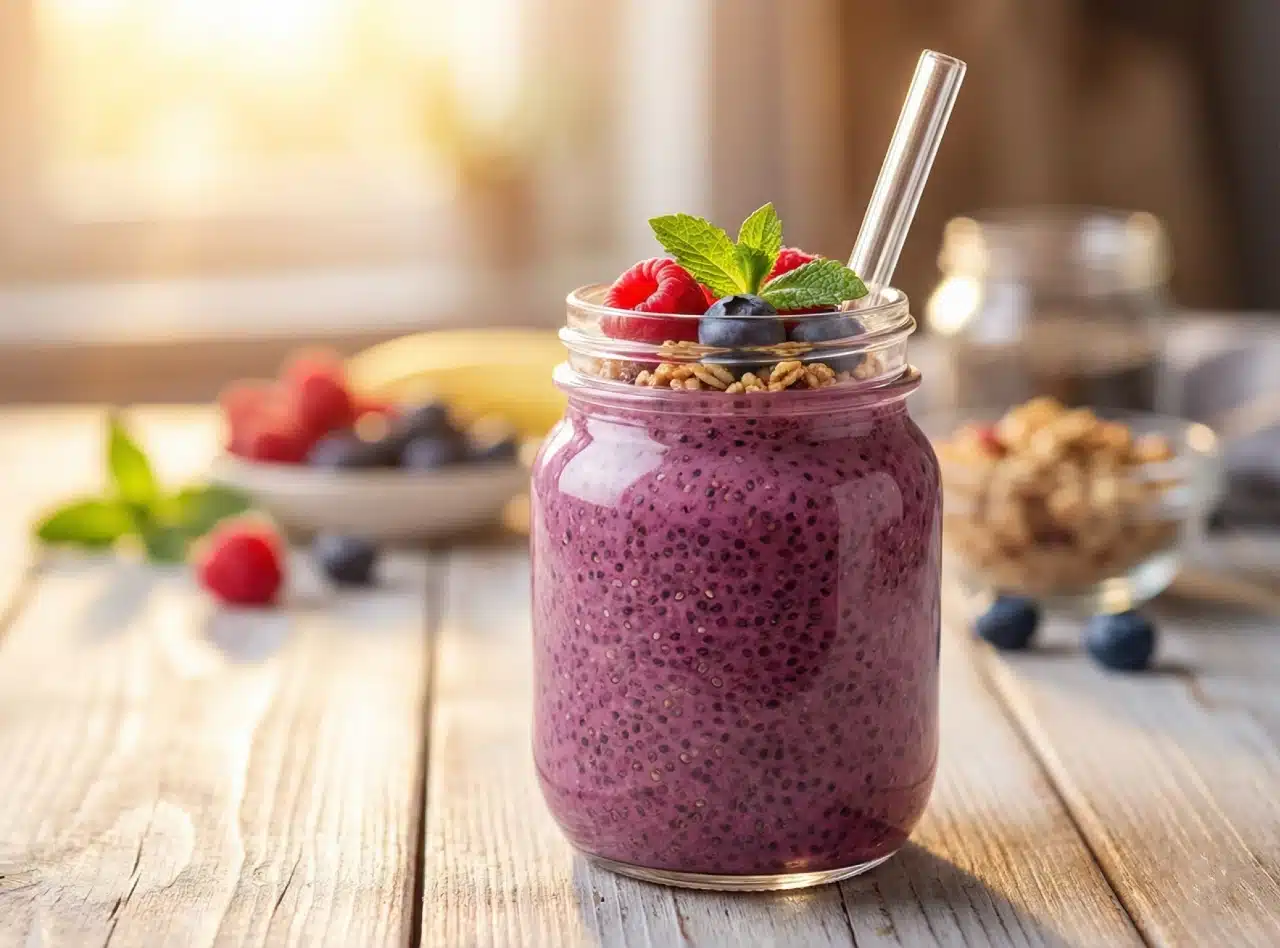 Chia ile enerji smoothie