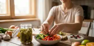 Fermente gıdalar ve renkli beslenme modelinin bağırsak florası için faydaları bağışıklık sistemini destekleyen fermente gıdalar ve renkli beslenme tabağı