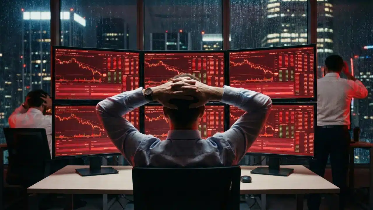 Kripto para piyasasında sert düşüş gösteren Bitcoin fiyat grafiği