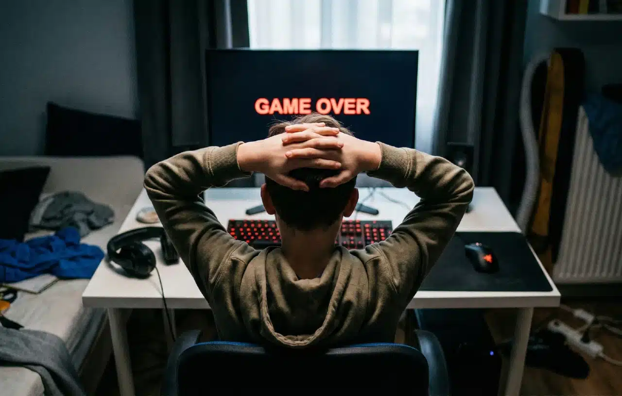 Oyun bağımlılığı nasıl anlaşılır sorusuna yanıt arayan, oyun oynarken öfkelenen çocukların davranışsal değişimleri.