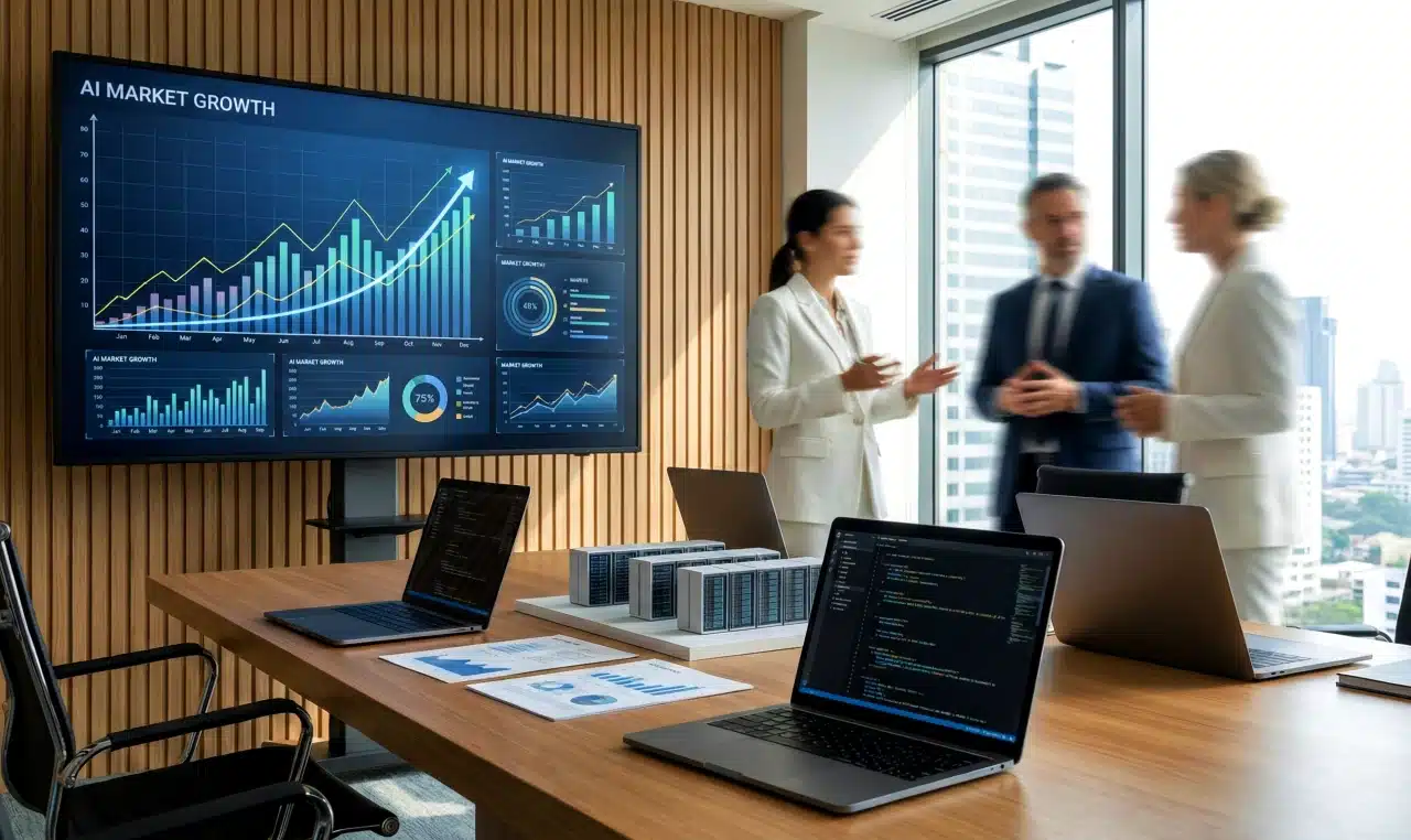 Yapay zeka pazarı büyüme grafiği ve şirketler için dönüşüm hazırlığı