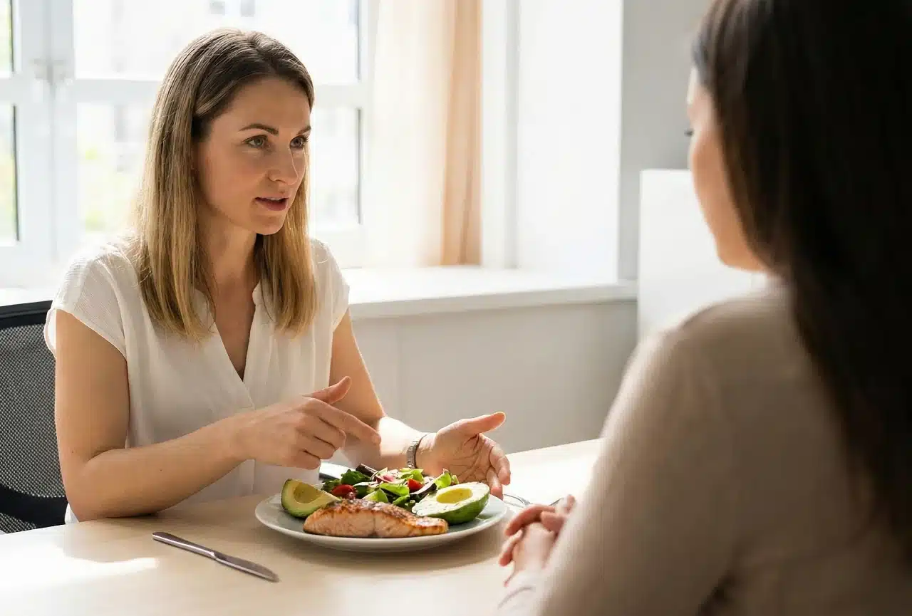 kilo yönetimi için hazırlanan sağlıklı besin tabağı