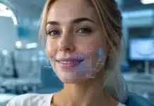 Gülüş Tasarımı Nedir? Kusursuz Gülüşlerin Popüler Sırrı Gülüş tasarımı planlamasında dijital yüz analizi ve ölçümü.