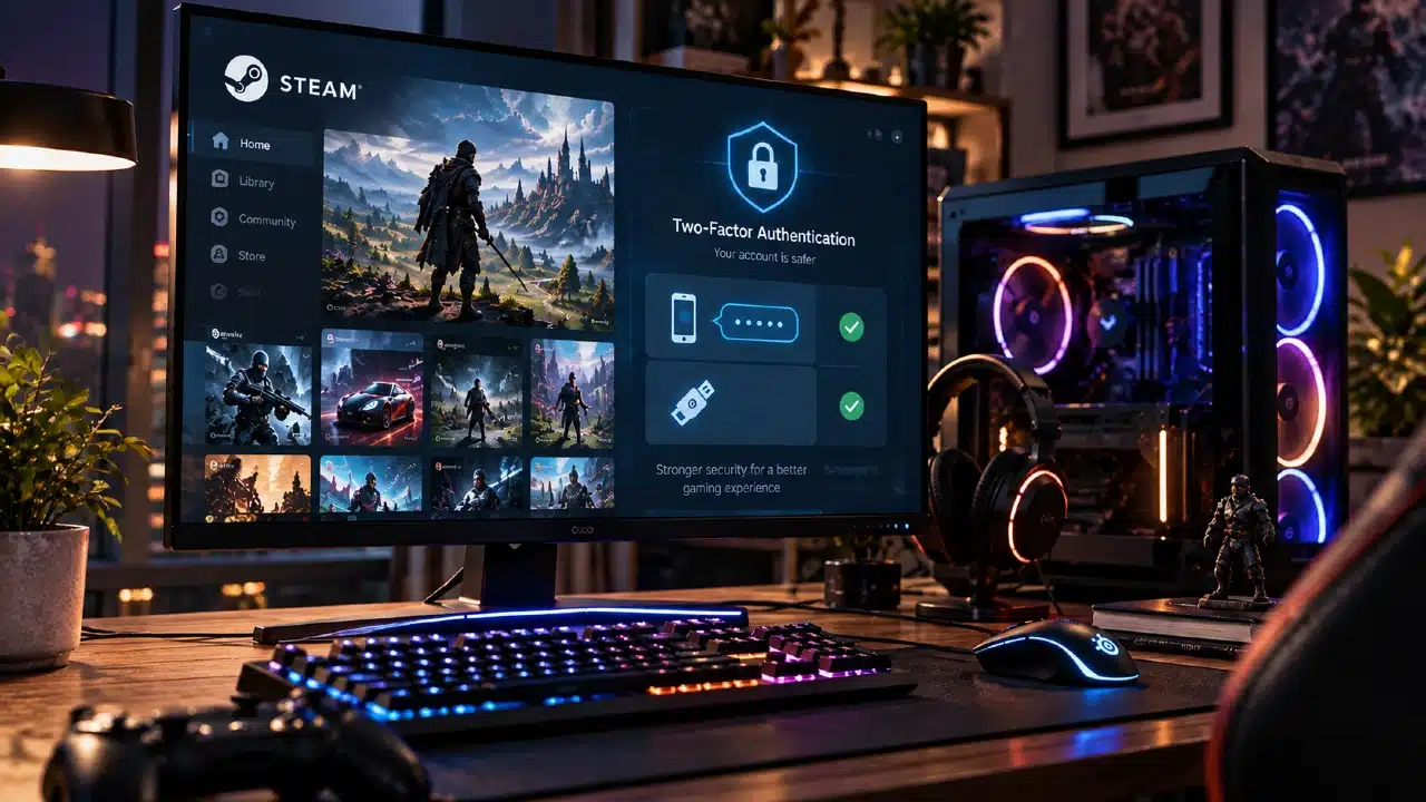 Çevrimiçi hesap güvenliği: steam kart iki aşamalı kimlik doğrulama ile banka paylaşmadan bakiye yükleme