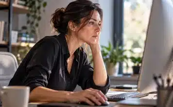 Ekran apnesi: Dijital ekrana odaklanırken fark etmeden tutulan nefes kalbi nasıl etkiliyor? Ekran apnesi yaşayan bilgisayar kullanıcısının çalışma ortamı