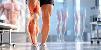 Estetik karın kası yanılgısı: Güçlü bacak kasları ömrü nasıl uzatıyor? Güçlü bacak kasları ve uyluk kas yapısını gösteren anatomik model