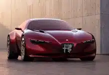 Alfa Romeo Cuorerosso: Markanın geleceğine ışık tutan konsept Alfa Romeo Cuorerosso konsept otomobilinin ön görünümü ve Scudetto ızgarası