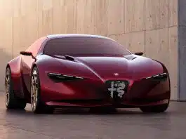 Alfa Romeo Cuorerosso: Markanın geleceğine ışık tutan konsept Alfa Romeo Cuorerosso konsept otomobilinin ön görünümü ve Scudetto ızgarası