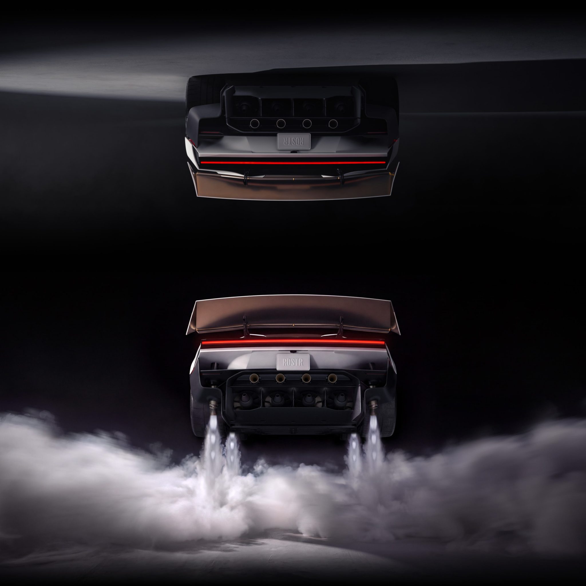 Tesla Roadster emiş sistemiyle baş aşağı tutunurken ve iticileriyle havalanırken